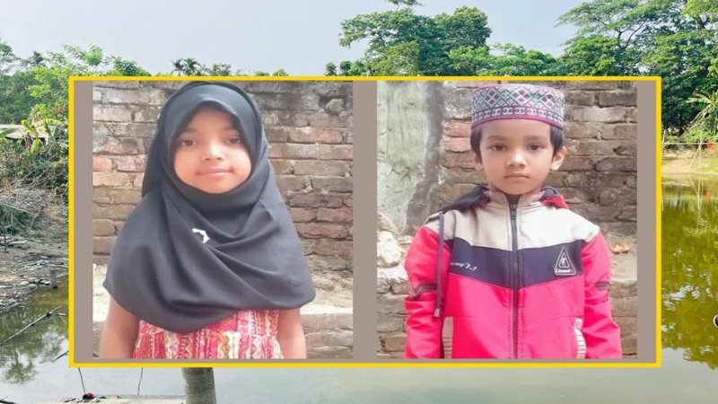 ঈদে নানা বাড়ি বেড়াতে এসে পুকুরে ডুবে ভাই-বোনের মৃত্যু
